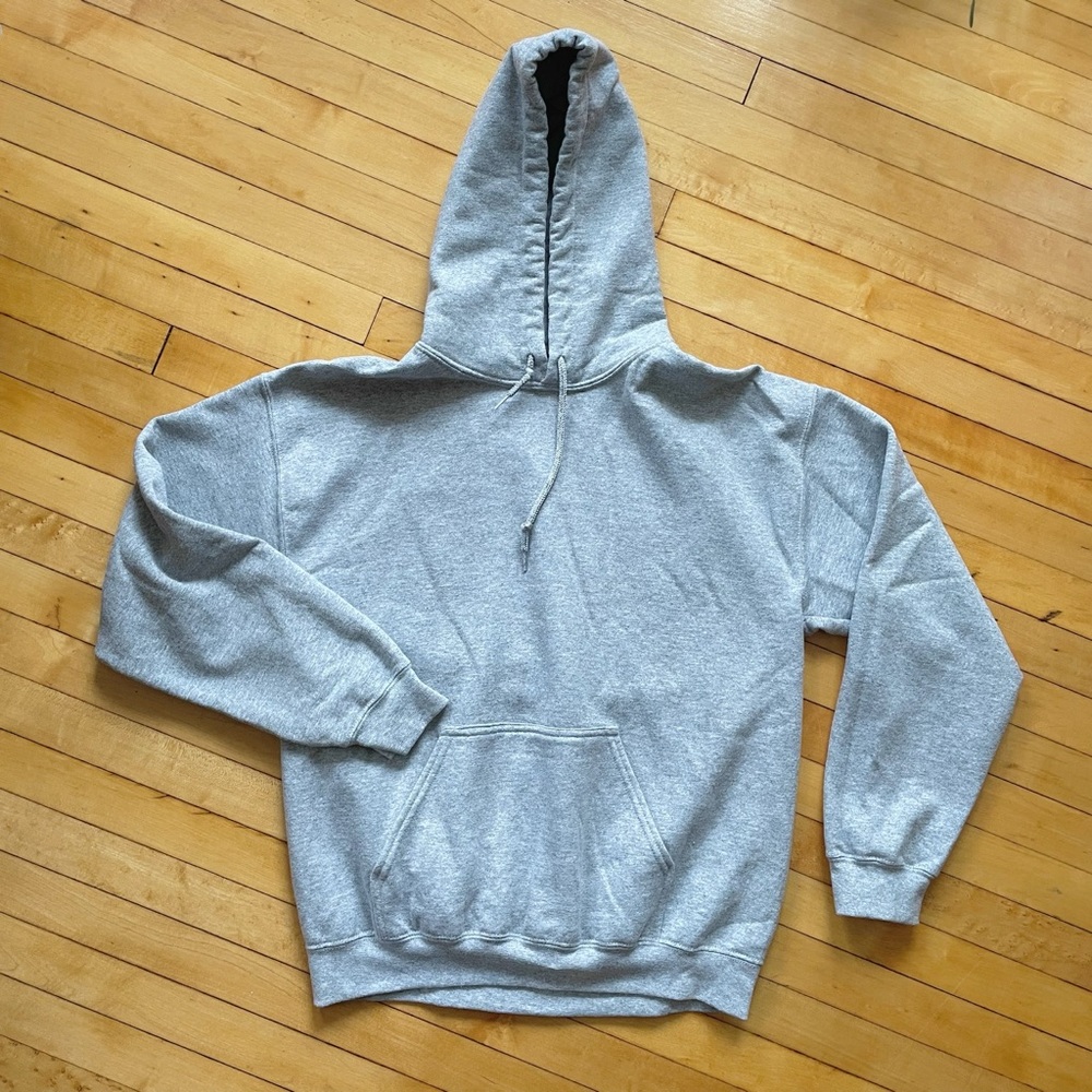 Gildan size medium grey hoodie